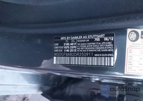 2013 Mercedes-Benz C 300 Sport 4Matic from USA, damaged, VIN WDDGF8AB2DR250911